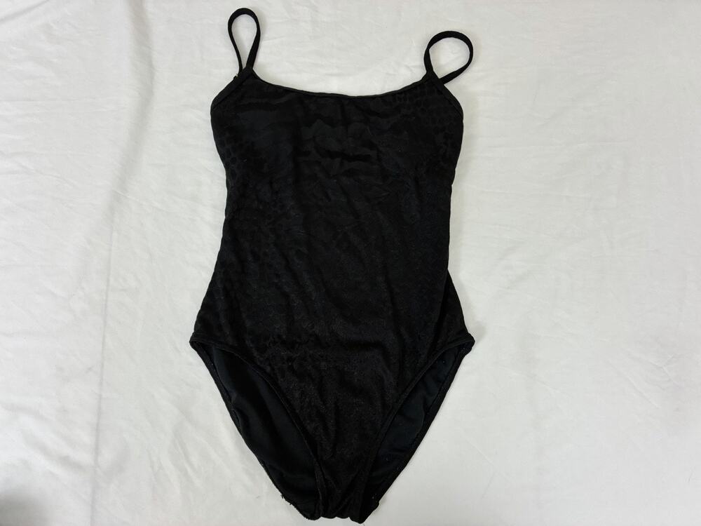 Calvin Klein Women's One-Piece Swimsuit Black Animal Print Lined Size 4